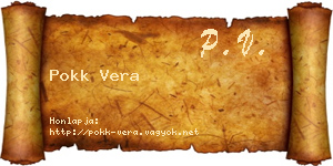 Pokk Vera névjegykártya